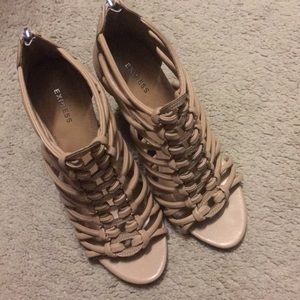 Express nude wedges